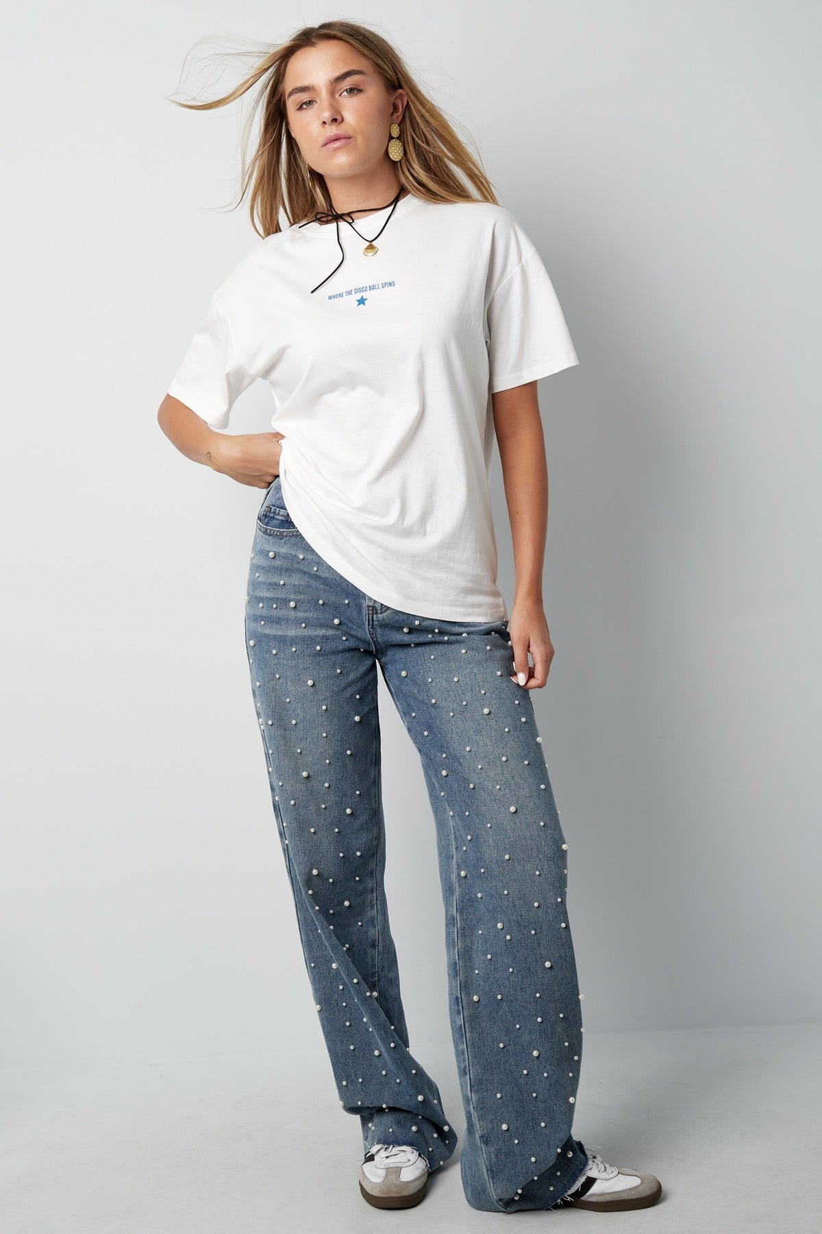 Denim jeans pearl